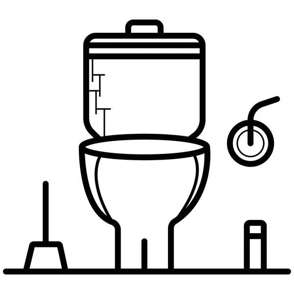 Toilette Placard Icône Des Toilettes — Image vectorielle