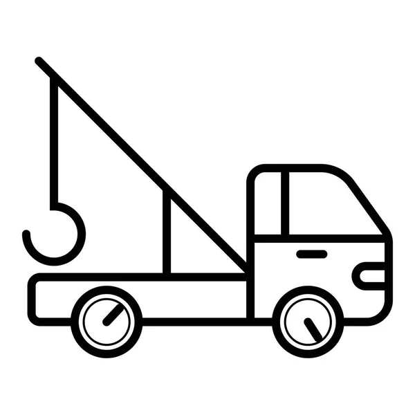 Vrachtwagen Kraan Pictogram Illustratie — Stockvector