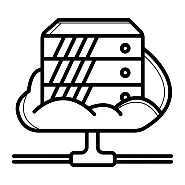 Server Pictogram Vector Illustratie — Stockvector