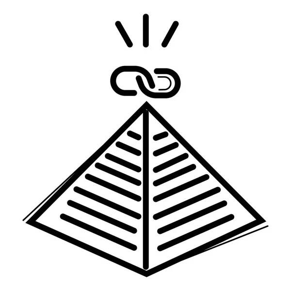 Pyramid Ikon Vektor Illustration — Stock vektor