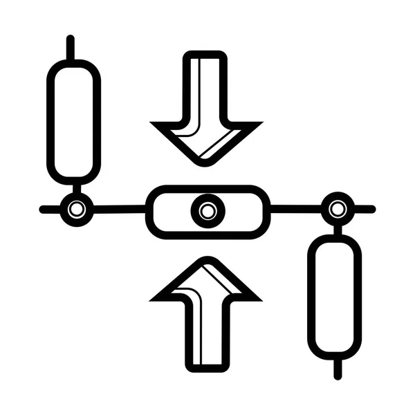 Nodos Icono Vector Ilustración — Vector de stock