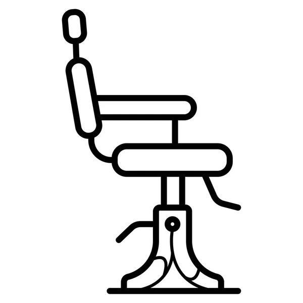 Chaise Coiffeur Illustration Icône — Image vectorielle