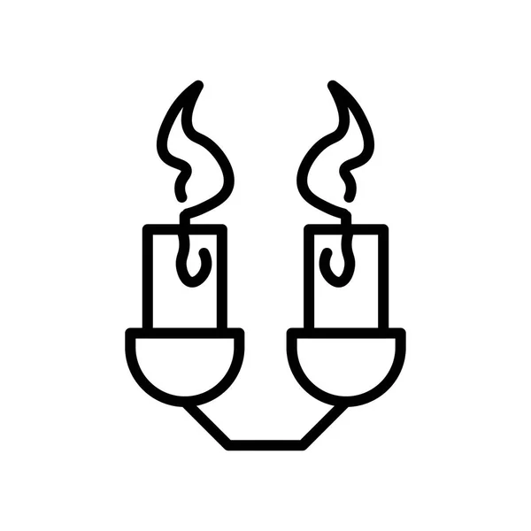 Velas Vector Icono Ilustración — Vector de stock