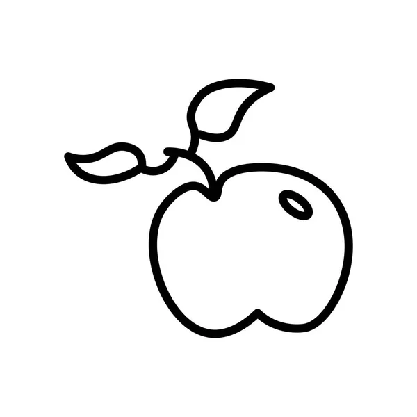 Apple Line Icon Vector — Stock Vector