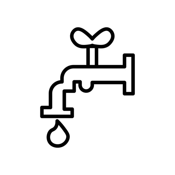 Faucet Water Icon Vector — Stock Vector