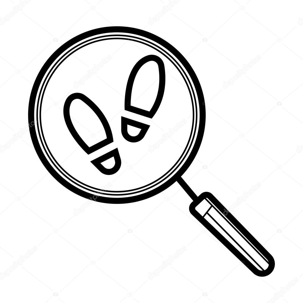 Audit Footprints vector icon