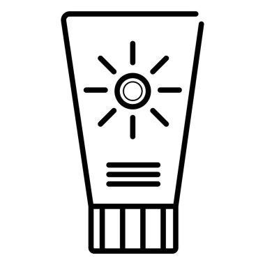 güneş kremi vektör illüstrasyonu