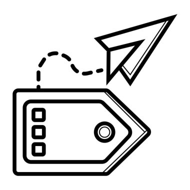 Bir ses etiketi simgesi, fiyat etiketi illüstrasyon