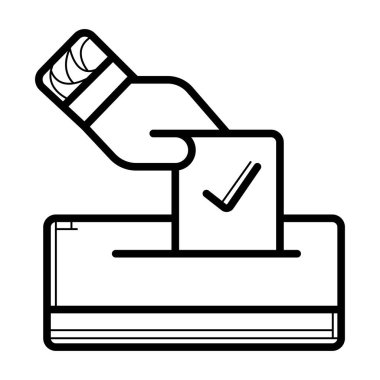 Oylama simgesi vektör çizimi