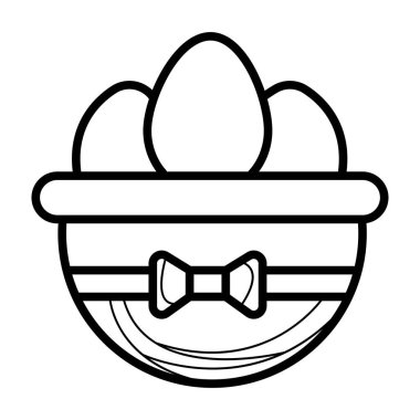 Paskalya yumurtaları sepet simgesi 