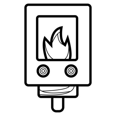 Su ısıtıcı hattı simgesi