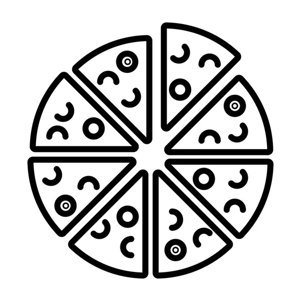 Pizza simgesi Vecton illüstrasyon