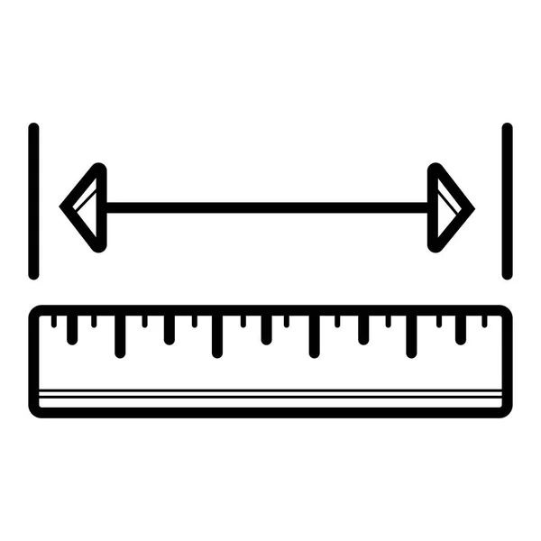 Vector Meting Liniaal Pictogram — Stockvector