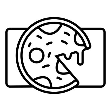 Pizza ikonu vektör illüstrasyonu