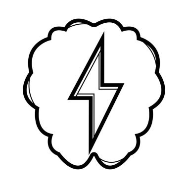 beyin ikonu vektör illüstrasyonu