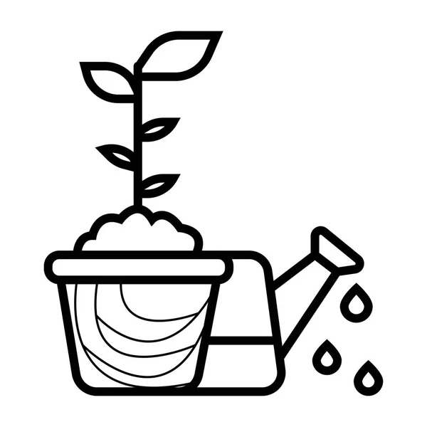 Plant Pot Pictogram Illustratie — Stockvector