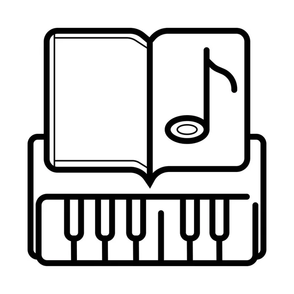 Klaviersymbol Vektor Illustration — Stockvektor