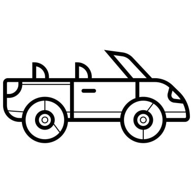 araba simgesi vektör illüstrasyonu