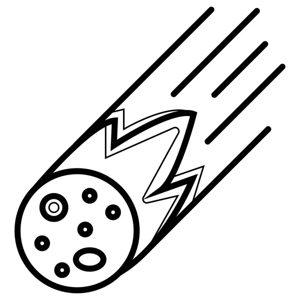 Ilustración Vector Meteorito — Archivo Imágenes Vectoriales