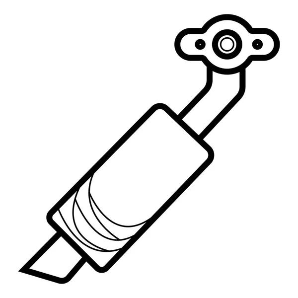 Abbildung Zum Abgas Vektor Symbol — Stockvektor