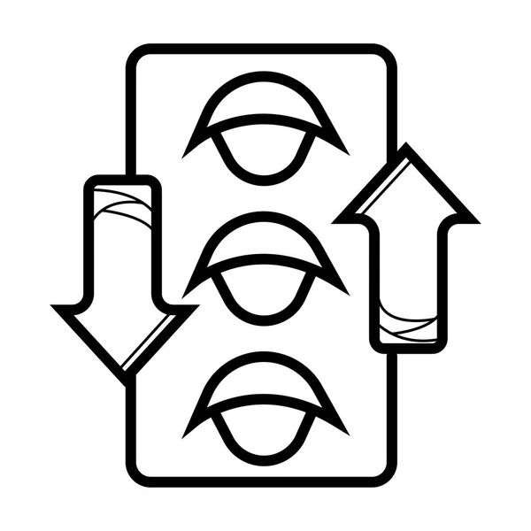 Trafik Işığı Simgesi Illüstrasyon — Stok Vektör