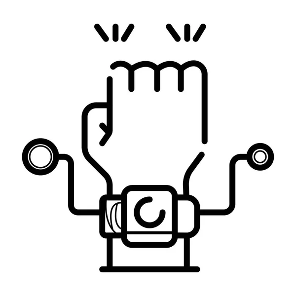 Smartwatch Icono Mano — Vector de stock