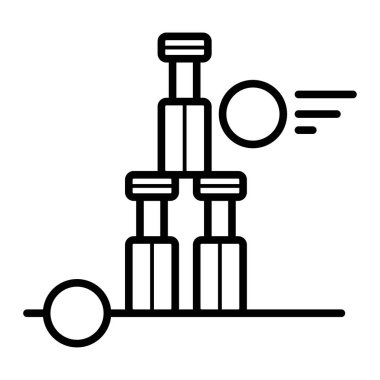 Bowling ikonu vektör illüstrasyonu