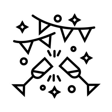 Doğum günü partisi simge vektör