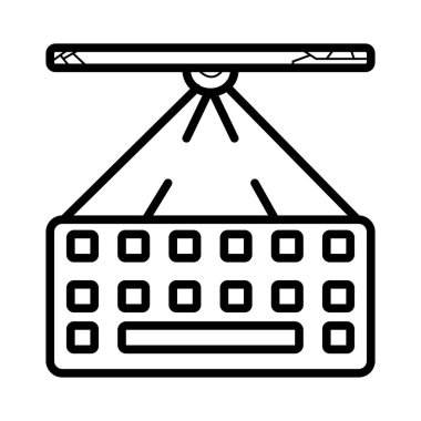 Klavye simgesi vektör illüstrasyonu