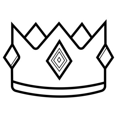  taç simgesi vektör illüstrasyonu