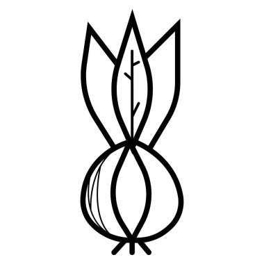 Soğan Simgesi vektör çizimi