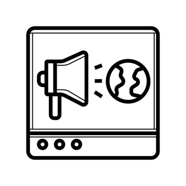 dijital pazarlama simge vektör