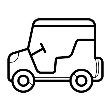 Golf arabası. Golf araç simgesini