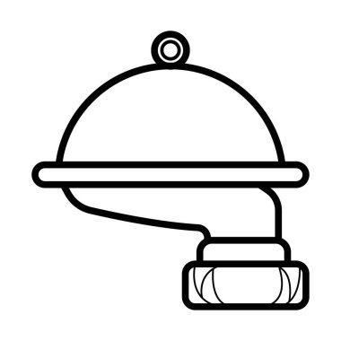 Vektör el simgesini tepsi 