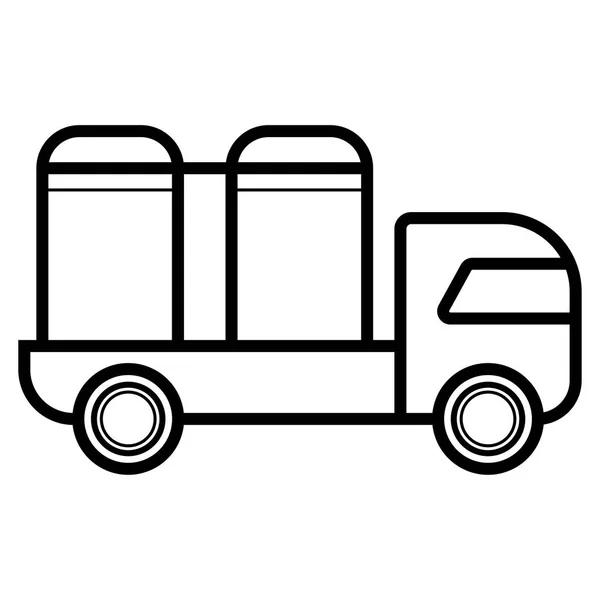 油トラック アイコン ベクトル — ストックベクタ