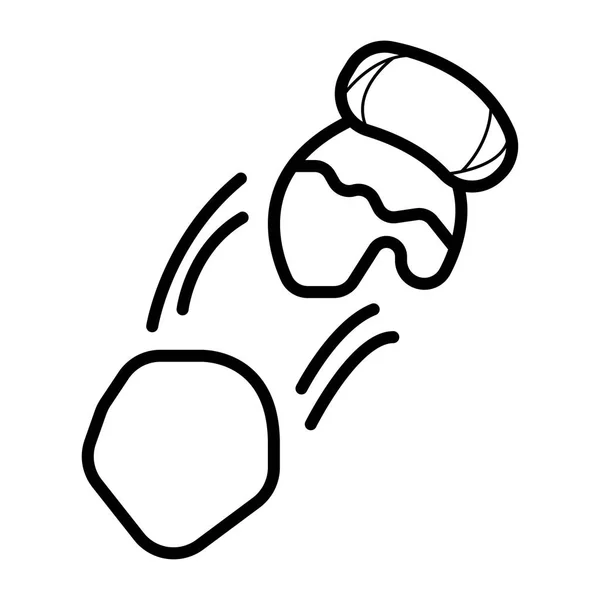 Schneebälle Spielen Symbol Illustration — Stockvektor