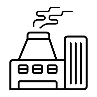 Fabrika simgesi vektör illüstrasyonu