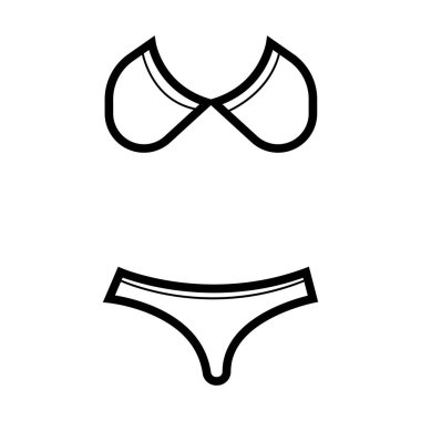 Bikini simge vektör çizim