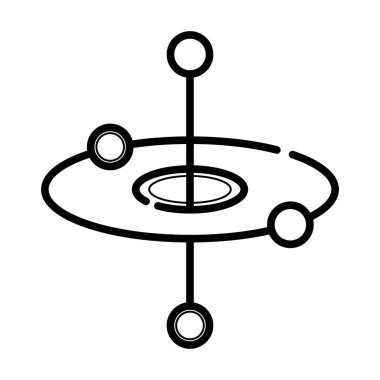 atom simgesi vektör illüstrasyonu