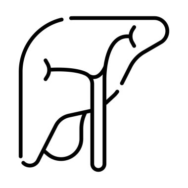 karaciğer simge vektör çizim