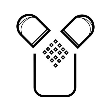 Su renk simgesi bardak içinde çözünür hap