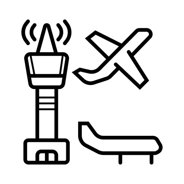 Flughafen Icon Vektor Illustration — Stockvektor