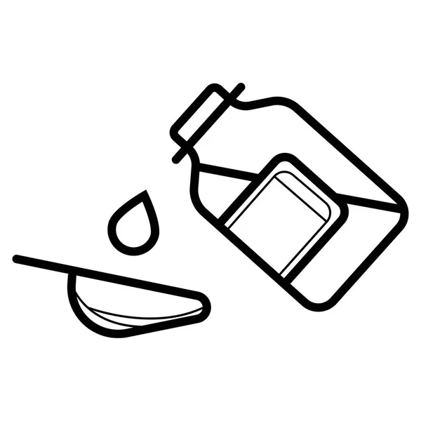 Ikon Sirup Yang Dituangkan Botol - Stok Vektor