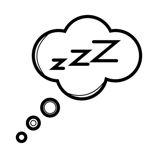 Sleep Zzz Icon Illustration — Stock Vector