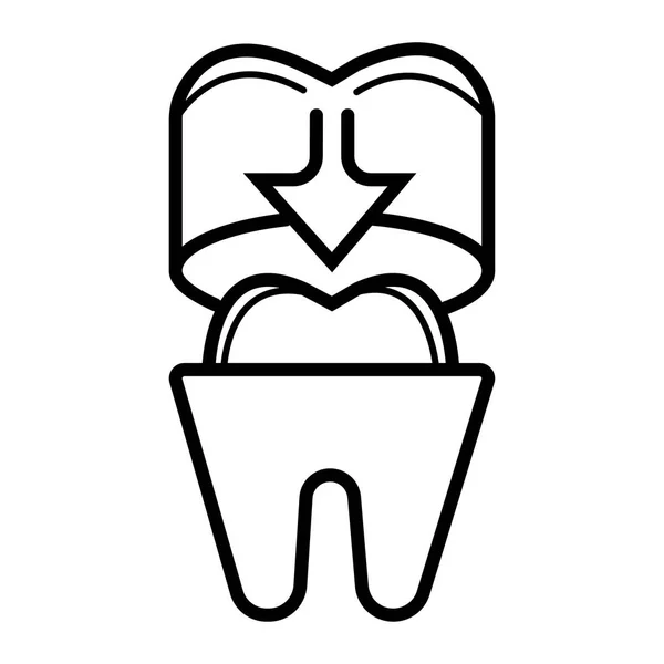 Ilustração Ícone Vetor Dentário — Vetor de Stock