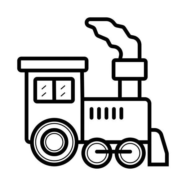 Trein Speelgoed Pictogram Illustratie — Stockvector