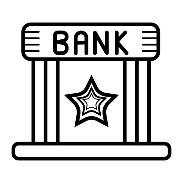 Icono Vector Banco Ilustración — Archivo Imágenes Vectoriales