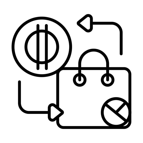 Bag Cost Icon Vector — Stock Vector
