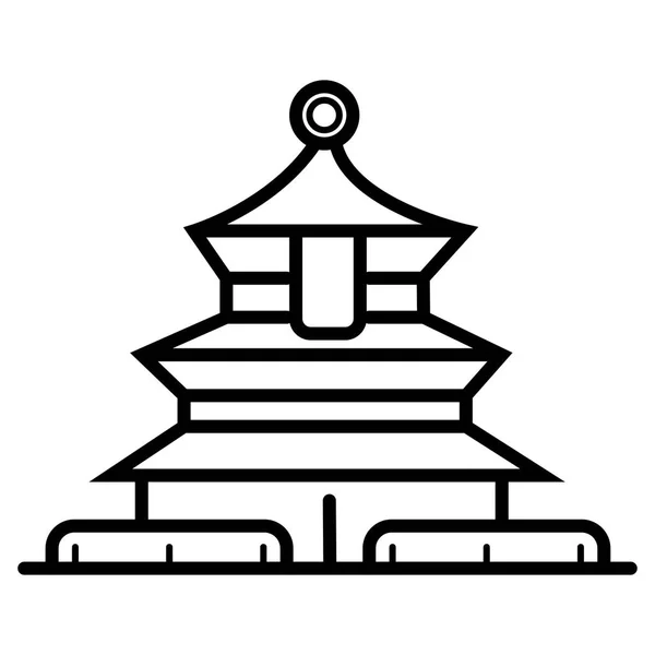 Casa Asiática Icon China — Archivo Imágenes Vectoriales
