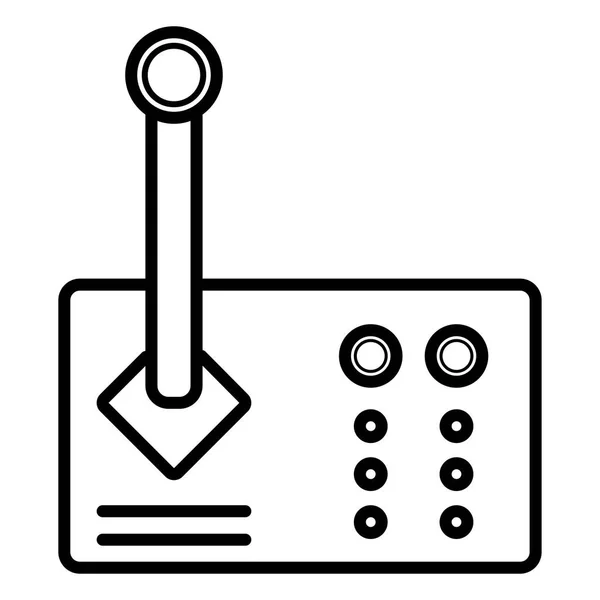 Joystick Lapos Ikon Illusztráció — Stock Vector
